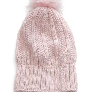 Cozy Pink Knit Pom-Pom Beanie for Kids